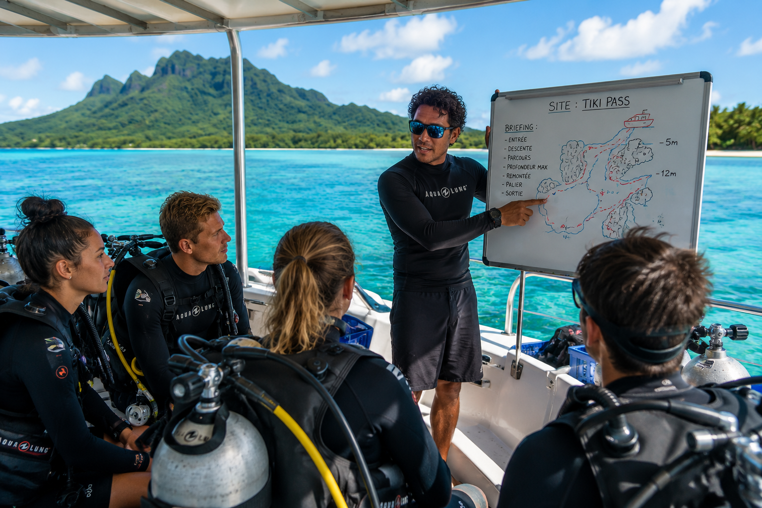 Briefing avant plongée — Moorea Plongée